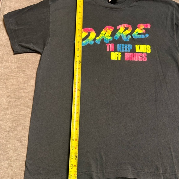 Vintage DARE Drug Resistance program neon letters t-shirt Large - Picture 4 of 7